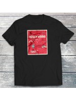 Hollywood Sign Close Up Map T-Shirt -- pink graphic